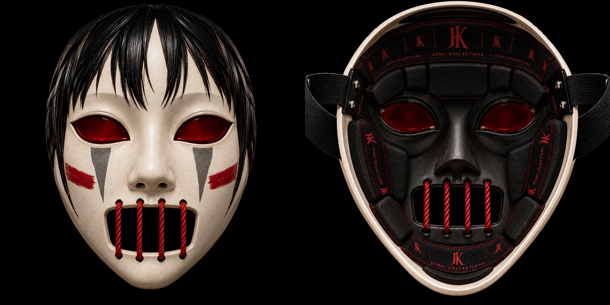 KC-CINEM 003.1 Techcare Reaper porcelain mask front and Kendi Collections branded interior.